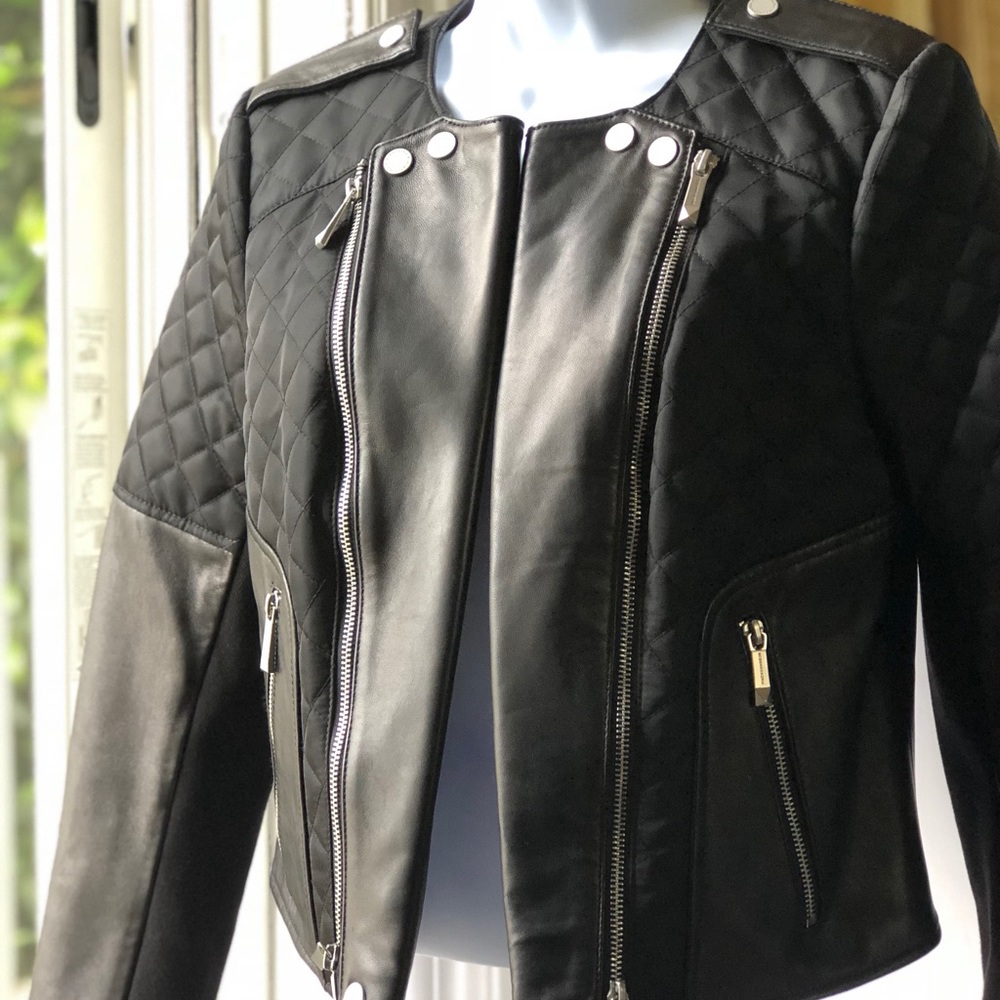 BCBGMAXAZRIA Leather Jacket M